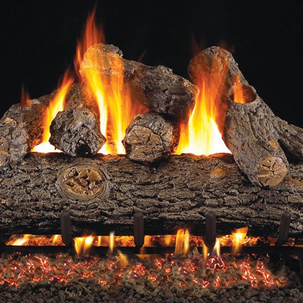Real Fyre Golden Oak Designer Plus 18" — gas log set installed by Chimney Pro Cleaners