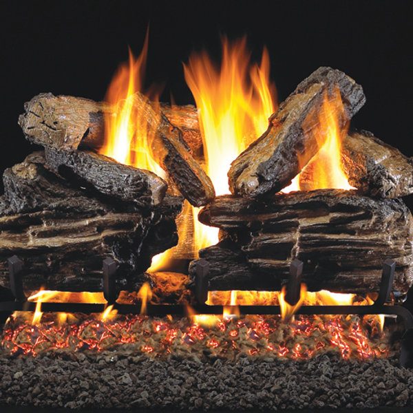 Real Fyre Charred Split 18" — gas log set installed by Chimney Pro Cleaners
