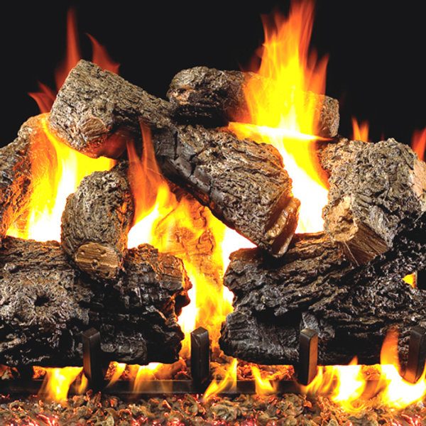 Real Fyre Charred Royal English Oak 18" — gas log set installed by Chimney Pro Cleaners
