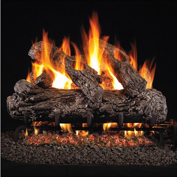 Real Fyre 18" Rustic Oak Vented — gas log set installed by Chimney Pro Cleaners