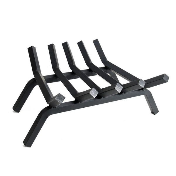 24 in. 5-Bar Steel Fireplace Grate — gas log set installed by Chimney Pro Cleaners